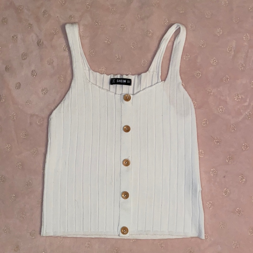 white shein tank top!!